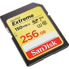 SanDisk Extreme SDXC Card, 256GB kaina ir informacija | Atminties kortelės fotoaparatams, kameroms | pigu.lt