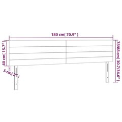 Galvūgalis, 2vnt.,tamsiai pilki,90x5x78/88cm, audinys kaina ir informacija | Lovos | pigu.lt