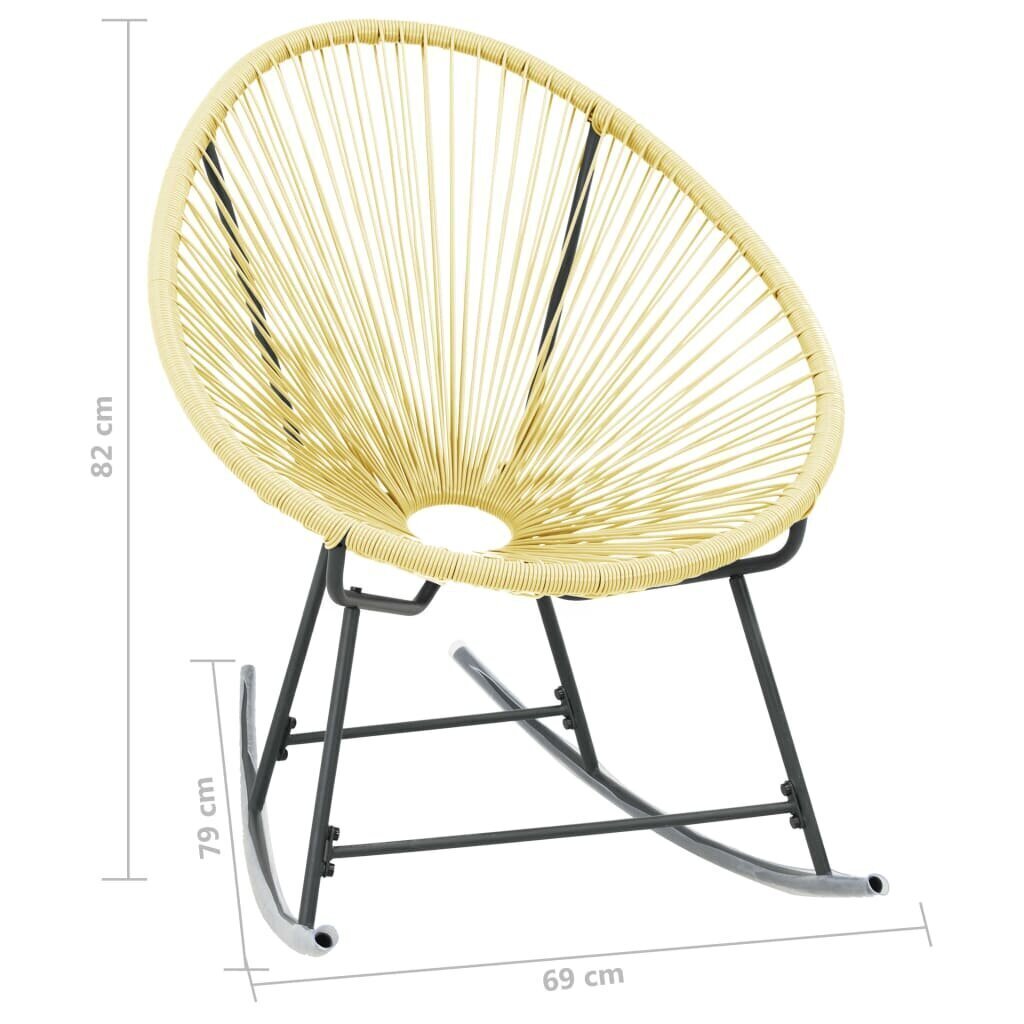 Lauko kėdė Acapulco, smėlio spalvos, poliratanas kaina ir informacija | Lauko kėdės, foteliai, pufai | pigu.lt