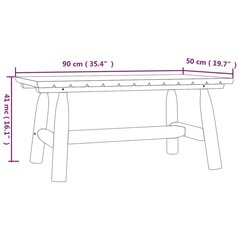 Kavos staliukas 90x50x41cm, tamsiai rudas цена и информация | Садовые столы, столики | pigu.lt