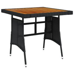 Sodo stalas, juodas цена и информация | Садовые столы, столики | pigu.lt