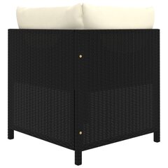 Modulinė kampinė sofa su pagalvėlėmis, juoda цена и информация | Садовые стулья, кресла, пуфы | pigu.lt