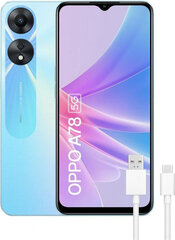 Oppo A78 128GB, Blue kaina ir informacija | Mobilieji telefonai | pigu.lt