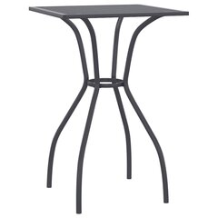 Sodo stalas, antracito, 50x50x72cm, plienas, tinklinis kaina ir informacija | Lauko stalai, staliukai | pigu.lt