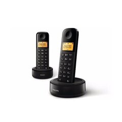 Philips D1602B, черный цена и информация | Стационарные телефоны | pigu.lt