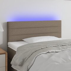 Galvūgalis su LED, Audinys, 80x5x78/88cm, taupe spalva kaina ir informacija | Lovos | pigu.lt