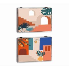 Žvakidė DKD Home Decor Stiklas Aliuminis (44 x 15 x 12 cm) kaina ir informacija | Lauko baldų komplektai | pigu.lt