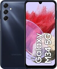 Samsung Galaxy M34 5G 6/128GB Midnight Blue SM-M346BDBFXEO цена и информация | Мобильные телефоны | pigu.lt