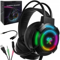 Игровая гарнитура 5.1 RGB Dunmoon 19060 с микрофоном цена и информация | Наушники | pigu.lt