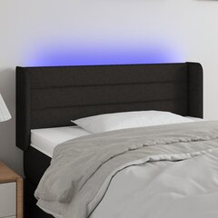 Galvūgalis su led, juodas, 103x16x78/88cm kaina ir informacija | Lovos | pigu.lt