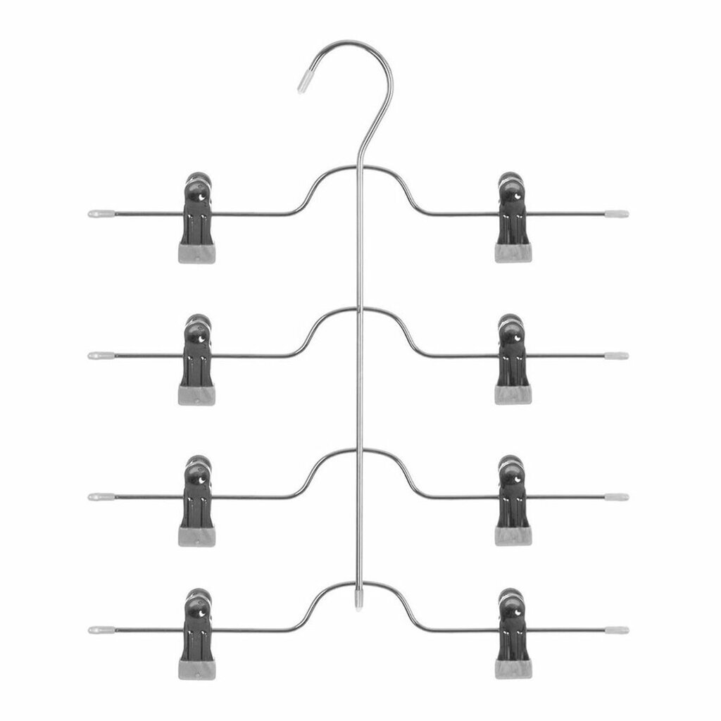 Daugiasluoksnė pakaba 5five Sidabras Spaustukas Kelnės (32,5 x 37,6 cm) kaina ir informacija | Drabužių kabyklos | pigu.lt