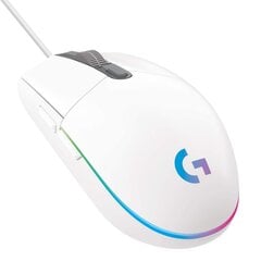 Logitech G203, balta kaina ir informacija | Pelės | pigu.lt