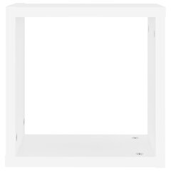 Sieninės lentynos, 30x15x30 cm, 6 vnt, baltos kaina ir informacija | Lentynos | pigu.lt