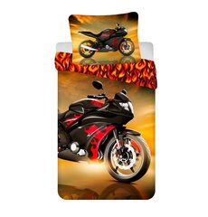 Vaikiškas dvipusis patalynės komplektas Motorbike Red, 140x200, 2 dalių kaina ir informacija | Patalynė kūdikiams, vaikams | pigu.lt