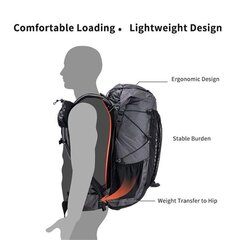 Turistinė kuprinė Naturehike Rock 40l+5l, juodas цена и информация | Рюкзаки и сумки | pigu.lt