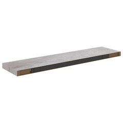 Pakabinamos lentynos, 2vnt., betono pilkos, 90x23,5x3,8cm, MDF цена и информация | Полки | pigu.lt