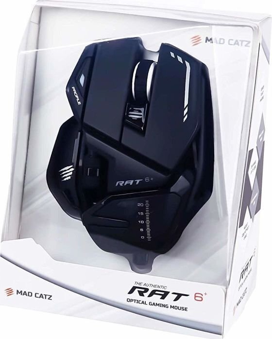 Mad Catz R.A.T. 6+, juoda kaina ir informacija | Pelės | pigu.lt