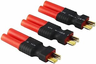 3 vienetai "Deans T-Plug Male HXT 4 mm adapterio belaidžio RC LiPo akumuliatoriaus jungtis kaina ir informacija | Išmanioji technika ir priedai | pigu.lt