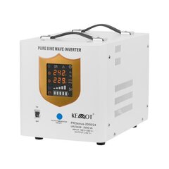 инвертор kemot ups prosinus-2000/24 24v 230v 2000va/1400w чистая синусоида с функцией зарядки - черный цена и информация | Источники бесперебойного питания (UPS) | pigu.lt