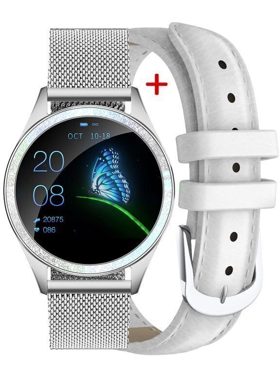 G. Rossi Beauty &amp; Fit 2 G.RSWBF2-3C1-1 Silver + White kaina ir informacija | Išmanieji laikrodžiai (smartwatch) | pigu.lt