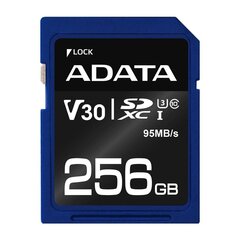 Карта памяти ADATA Premier Pro UHS-I SDXC, 256 ГБ, Flash memory class 10, U3, V30, 85 MB цена и информация | Карты памяти для телефонов | pigu.lt