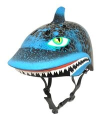 Vaikiškas dviratininko šalmas C-Preme Shark Attax, juodas/mėlynas цена и информация | Шлемы | pigu.lt