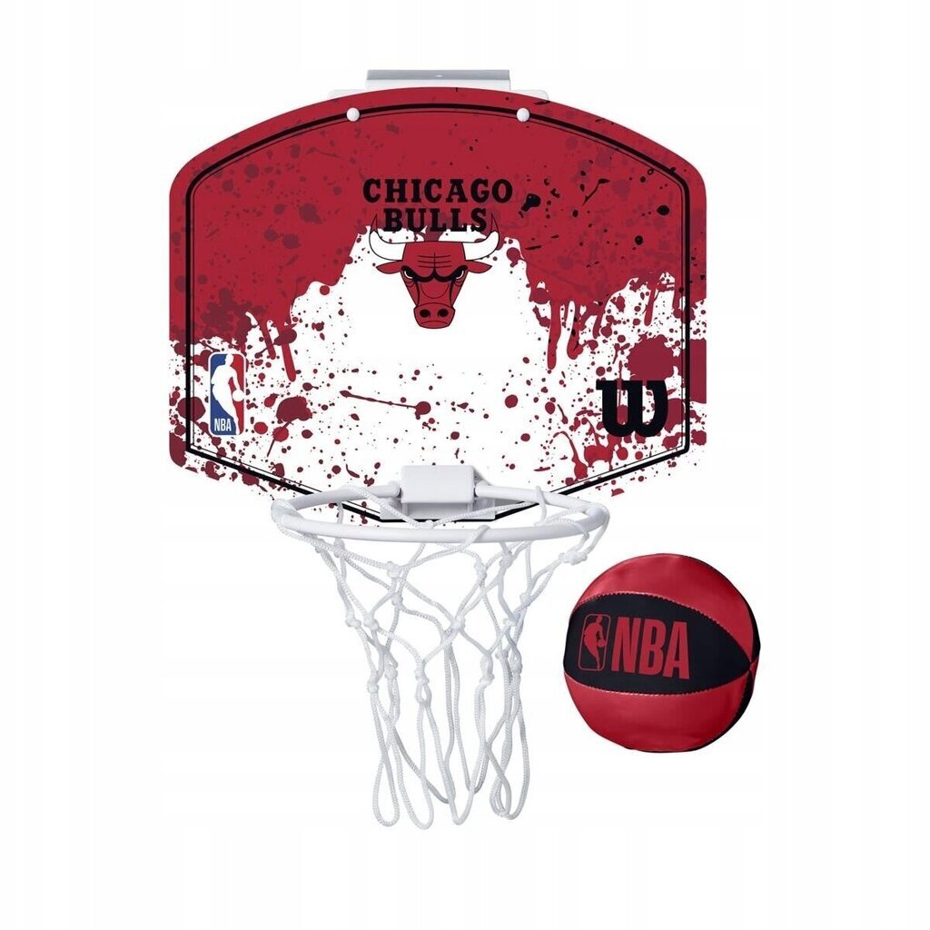 Mini krepšinio lenta su kamuoliu Wilson NBA Team Chicago Bulls, 30x25 cm цена и информация | Krepšinio lentos | pigu.lt