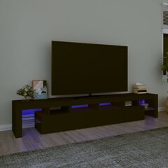 Televizoriaus spintelė su led apšvietimu, juoda, 230 x 36,5 x 40 cm цена и информация | Тумбы под телевизор | pigu.lt