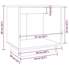 Naktinės spintelės, 2vnt., 40x30x40cm, pušies medienos masyvas цена и информация | Прикроватные тумбочки | pigu.lt