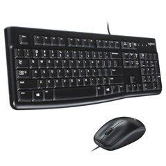 Проводные клавиатура и мышь Logitech MK120 цена и информация | Клавиатуры | pigu.lt
