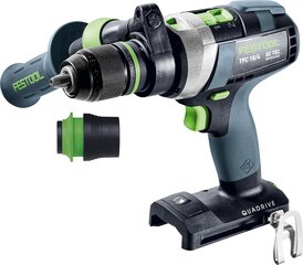 Akumuliatorinis kalantis gręžtuvas-suktuvas Festool Quadrive TPC 18/4 I-Basic 575604 kaina ir informacija | Suktuvai, gręžtuvai | pigu.lt