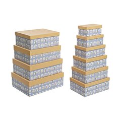 DKD Home Decor dėžučių rinkinys, 43,5 x 33,5 x 15,5 cm. kaina ir informacija | Daiktadėžės | pigu.lt