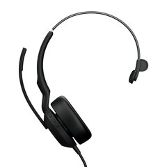 Проводные накладные наушники Jabra Evolve2 с микрофоном черного цвета цена и информация | Наушники | pigu.lt