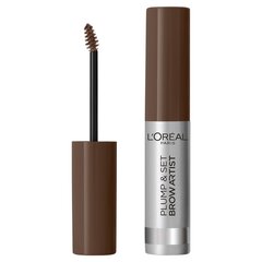 Antakių formavimo želė L'Oreal Paris Brow Artist Plump &amp; Set, 105 Brunette, 4,9 ml цена и информация | Карандаши, краска для бровей | pigu.lt