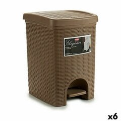 Мусорное ведро с педалью Stefanplast Elegance Коричневый Пластик 20 L 27,5 x 38,5 x 31 cm (6 штук) цена и информация | Мусорные баки | pigu.lt