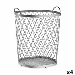 Корзина Серебристый Металл 40 L 31 x 54,7 x 46,5 cm (4 штук) цена и информация | Тумба с ящиками Versa | pigu.lt