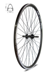 Dviračio ratas Rear Wheel XMX 28", juodas kaina ir informacija | Dviračių kameros ir padangos | pigu.lt