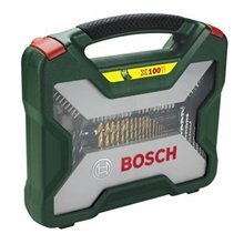 Bosch Titanium 100-dalių komplektas kaina ir informacija | Suktuvai, gręžtuvai | pigu.lt