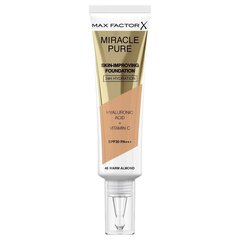 База под макияж Max Factor Miracle Pure Skin Improving Foundation SPF30 44 Теплый миндаль, 30 мл цена и информация | Пудры, базы под макияж | pigu.lt