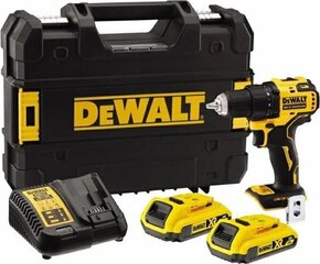 Аккумуляторная дрель-шуруповерт 18В 2x2Aч DeWALT DCD708D2T-QW цена и информация | Шуруповерты, дрели | pigu.lt