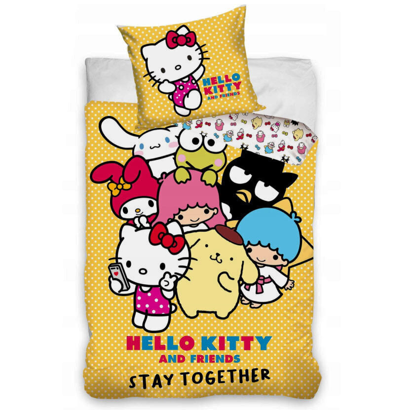 Vaikiškas patalynės komplektas Hello Kitty, 140x200, 2 dalių цена и информация | Patalynė kūdikiams, vaikams | pigu.lt