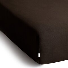 DecoKing jersey Amber Chocolate paklodė su guma čiužiniui, 120x200 cm kaina ir informacija | Paklodės | pigu.lt