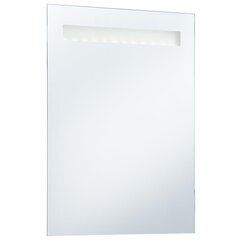 Sieninis vonios kambario veidrodis su LED, 60x80cm, kaina ir informacija | Veidrodžiai | pigu.lt