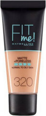 Makiažo pagrindas Maybelline Fit Me Matte &amp; Poreless, 238 Rich Tan, 30ml цена и информация | Пудры, базы под макияж | pigu.lt