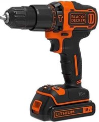 Akumuliatorinis suktuvas-gręžtuvas Black&amp;Decker BDCHD18K-QW цена и информация | Шуруповерты, дрели | pigu.lt