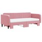 Sofa-lova , 90x200 cm, rožinė kaina ir informacija | Lovos | pigu.lt