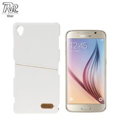 Roar Noble Skin Супер Тонкий Эко кожаный Чехол-крышка с отделением для карточек Samsung G920 Galaxy S6 Белый (EU Blister) цена и информация | Чехлы для телефонов | pigu.lt