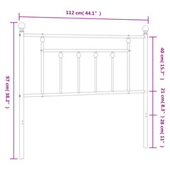 Lovos galvūgalis, 70 cm, baltas kaina ir informacija | Lovos | pigu.lt