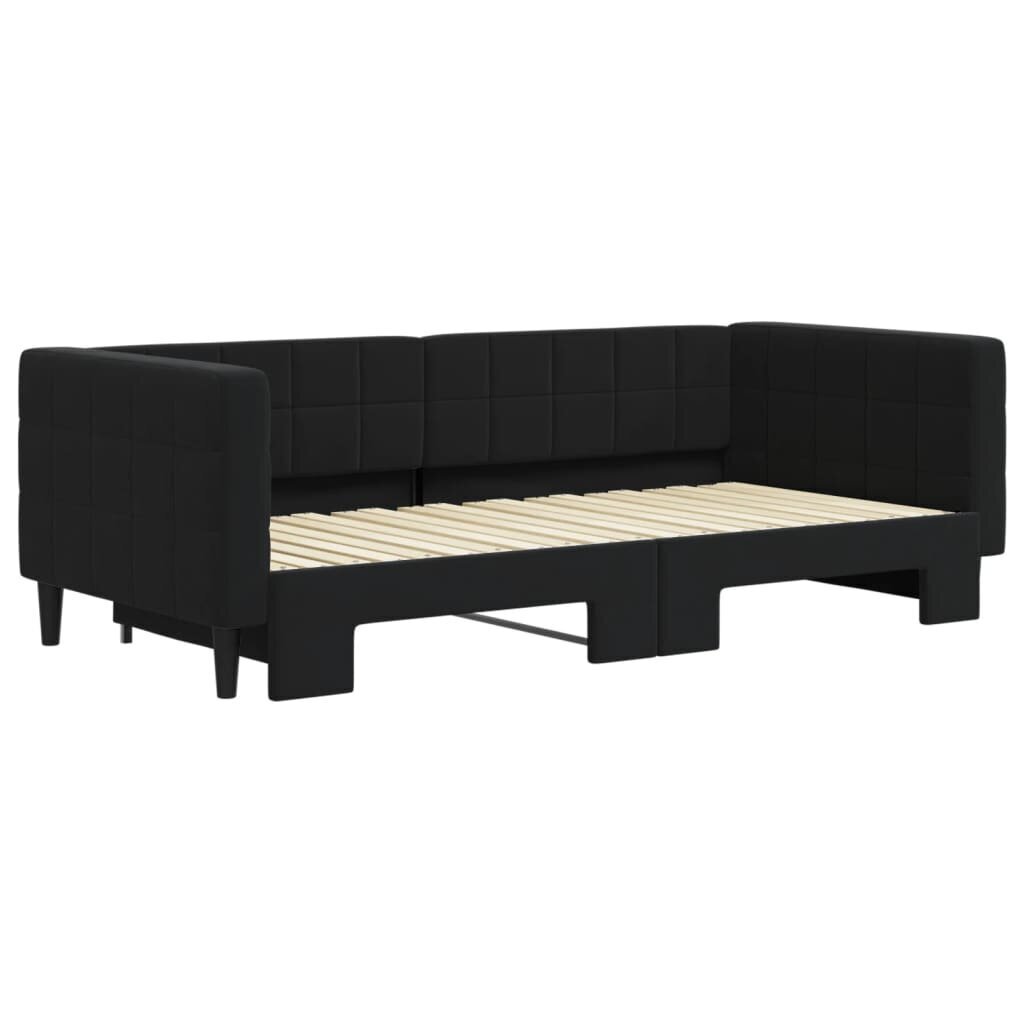 Sofa-lova , 90x190 cm, juoda kaina ir informacija | Lovos | pigu.lt