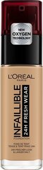 Makiažo pagrindas Loreal Paris Infallible 24h Fresh 30 ml, 260 Golden Sun kaina ir informacija | Makiažo pagrindai, pudros | pigu.lt